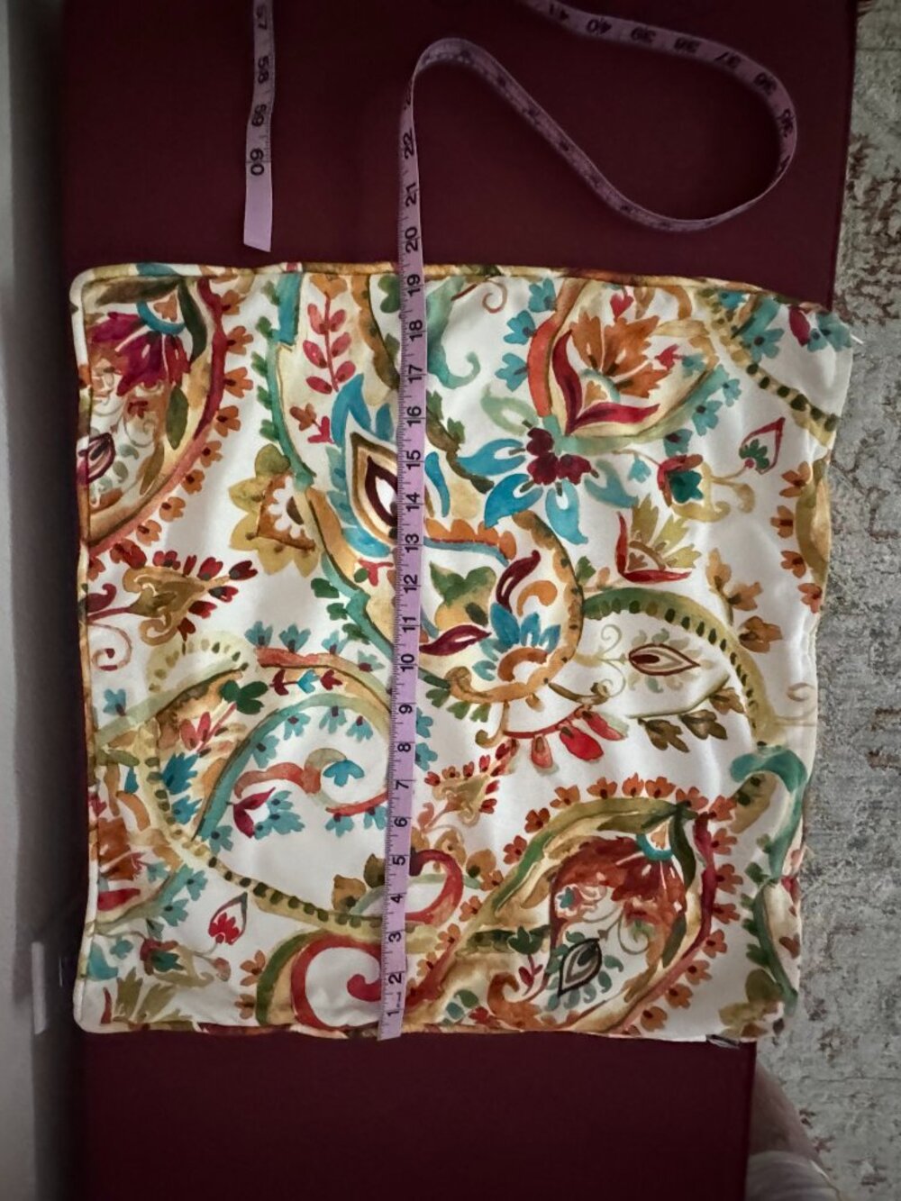 Velour soft pillow cover 19"x19" with zipper